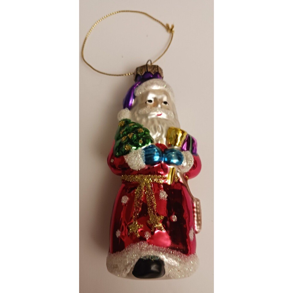 Lot of 9 Different Eclectic Santa Christmas Ornaments - Picture 8 of 11